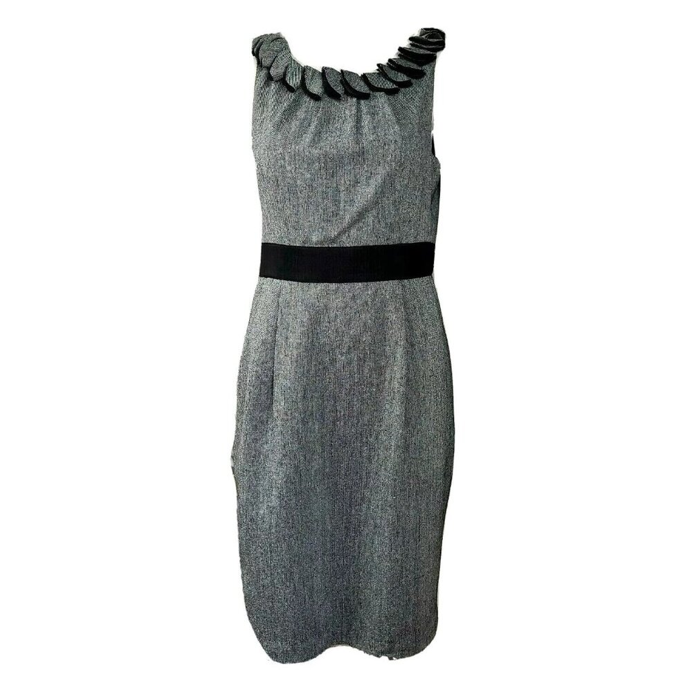 Maggy London Dress‎ Womens Size 10 Solid All Grey Gray Sleeveless Wool Blend
